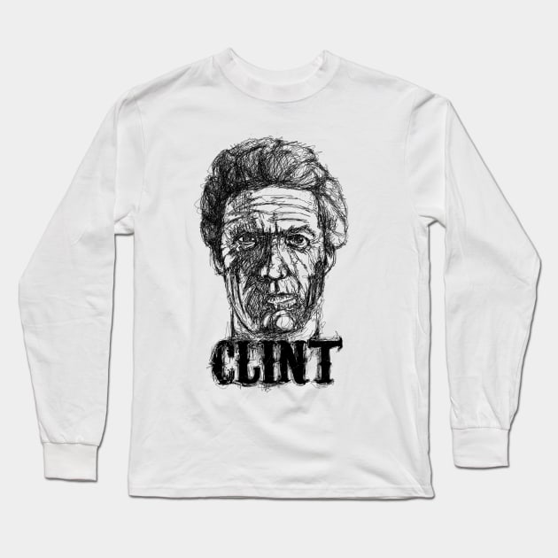 Clint Long Sleeve T-Shirt by wet_chicken_lip